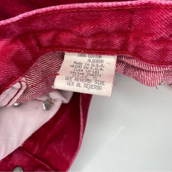 Vintage Ozark Mountain Women’s High Waist Red Denim Shorts Sz 5 Western 90s - Picture 9 of 11